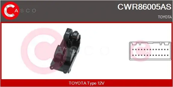 Switch, window regulator (CWR86005AS)