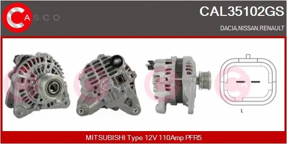 Alternator (CAL35102GS)