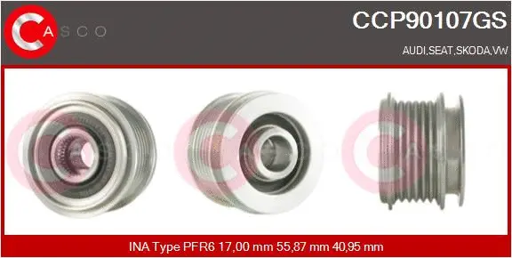 Belt Pulley, alternator (CCP90107GS)