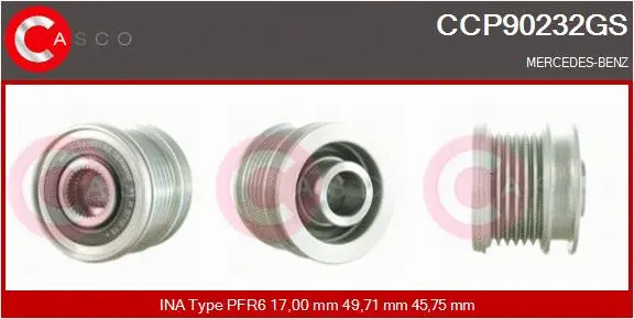 Belt Pulley, alternator (CCP90232GS)