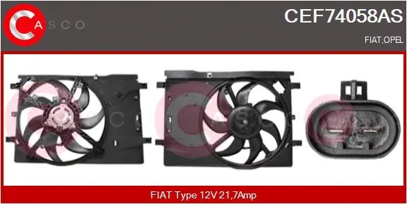 Electric Motor, radiator fan (CEF74058AS)