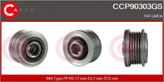 Belt Pulley, alternator (CCP90303GS)