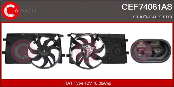 Electric Motor, radiator fan (CEF74061AS)