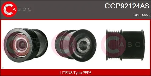 Belt Pulley, alternator (CCP92124AS)