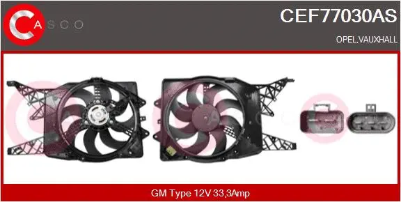 Electric Motor, radiator fan (CEF77030AS)