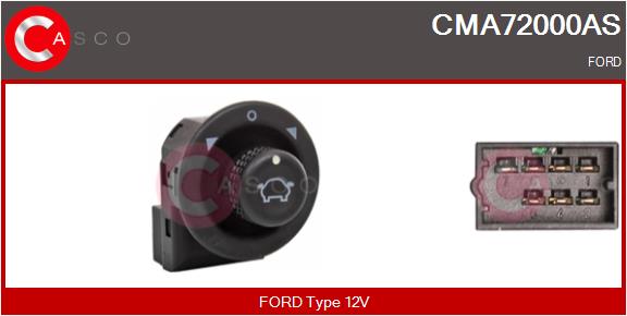 Switch, exterior rearview mirror adjustment (CMA72000AS)