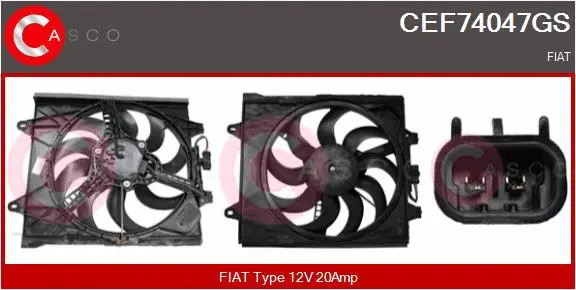 Electric Motor, radiator fan (CEF74047GS)