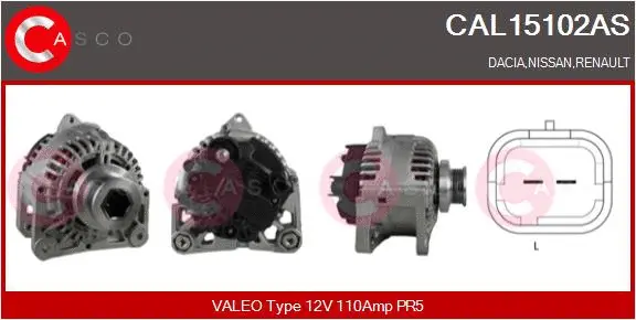 Alternator (CAL15102AS)