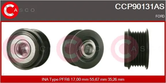 Belt Pulley, alternator (CCP90131AS)