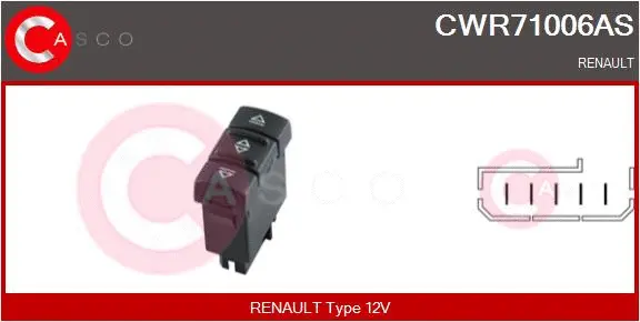 Switch, window regulator (CWR71006AS)