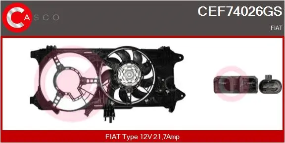 Electric Motor, radiator fan (CEF74026GS)