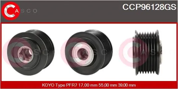 Belt Pulley, alternator (CCP96128GS)