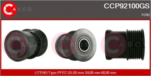 Belt Pulley, alternator (CCP92100GS)