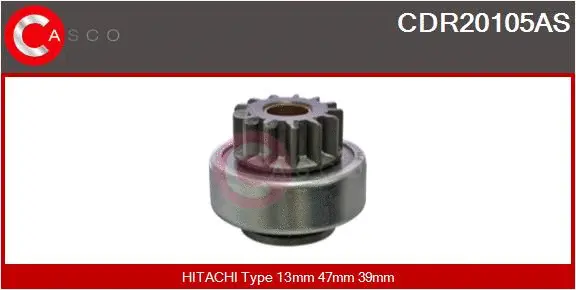 Pinion, starter (CDR20105AS)