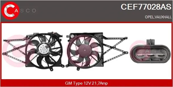 Electric Motor, radiator fan (CEF77028AS)