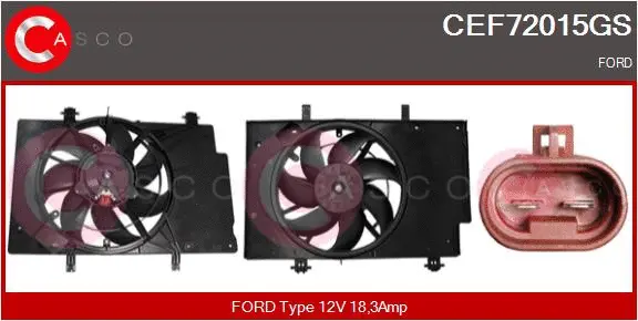 Electric Motor, radiator fan (CEF72015GS)