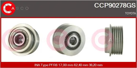 Belt Pulley, alternator (CCP90278GS)