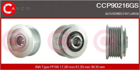 Belt Pulley, alternator (CCP90216GS)
