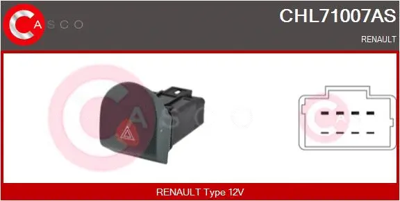 Hazard Warning Light Switch (CHL71007AS)