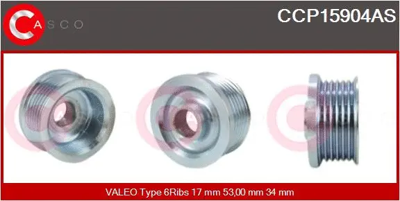 Belt Pulley, alternator (CCP15904AS)