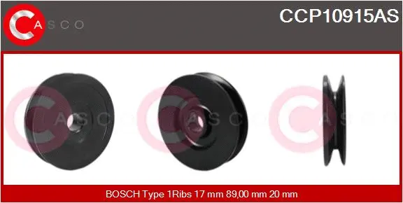 Belt Pulley, alternator (CCP10915AS)