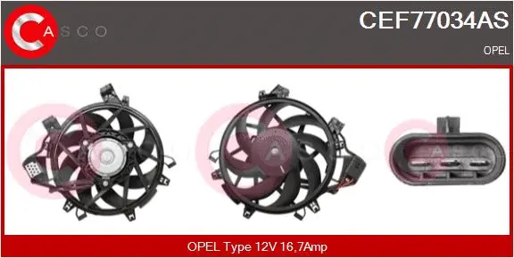 Electric Motor, radiator fan (CEF77034AS)