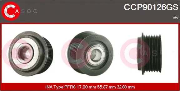 Belt Pulley, alternator (CCP90126GS)