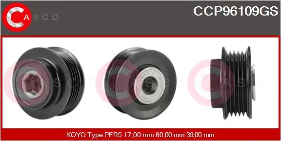 Belt Pulley, alternator (CCP96109GS)