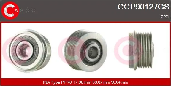 Belt Pulley, alternator (CCP90127GS)