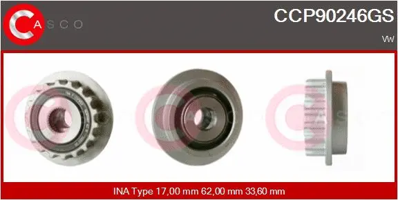 Belt Pulley, alternator (CCP90246GS)