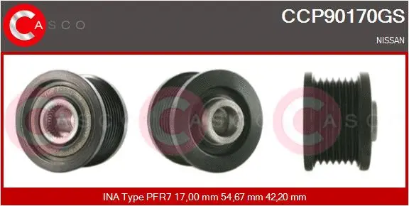 Belt Pulley, alternator (CCP90170GS)