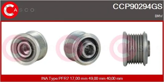 Belt Pulley, alternator (CCP90294GS)