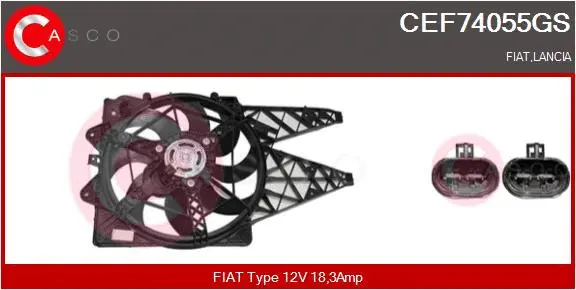 Electric Motor, radiator fan (CEF74055GS)