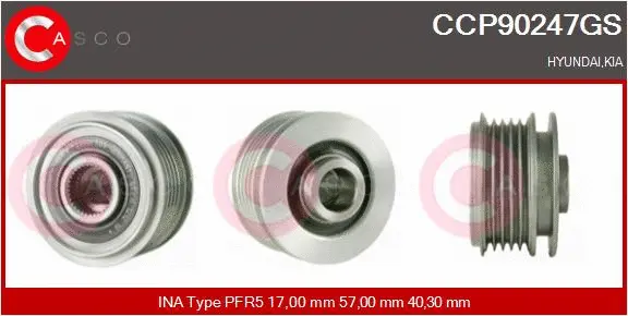 Belt Pulley, alternator (CCP90247GS)