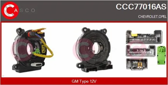 Clockspring, airbag (CCC77016AS)