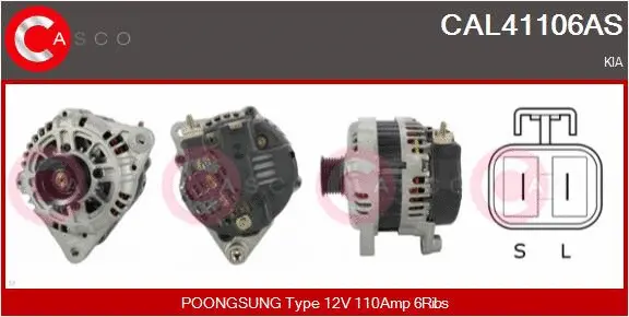 Alternator (CAL41106AS)