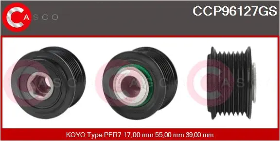 Belt Pulley, alternator (CCP96127GS)