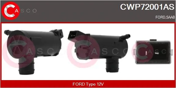 Washer Fluid Pump, window cleaning (CWP72001AS)