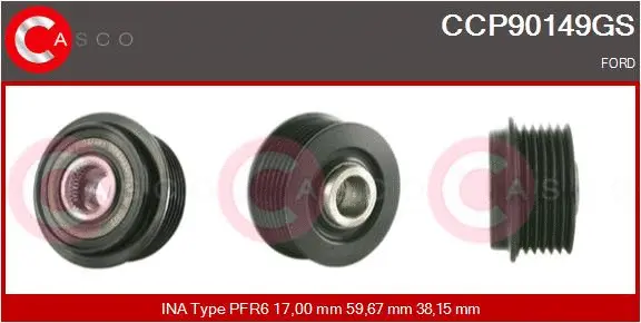 Belt Pulley, alternator (CCP90149GS)