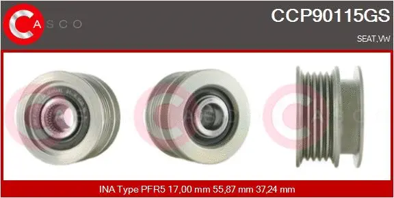 Belt Pulley, alternator (CCP90115GS)