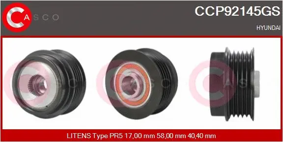 Belt Pulley, alternator (CCP92145GS)