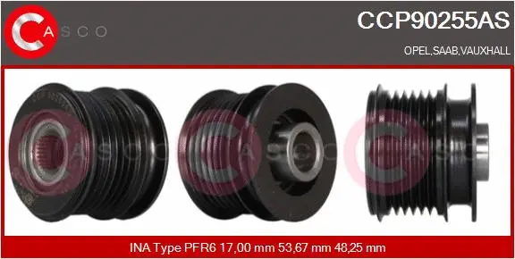 Belt Pulley, alternator (CCP90255AS)