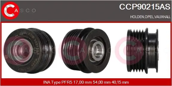 Belt Pulley, alternator (CCP90215AS)
