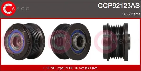 Belt Pulley, alternator (CCP92123AS)