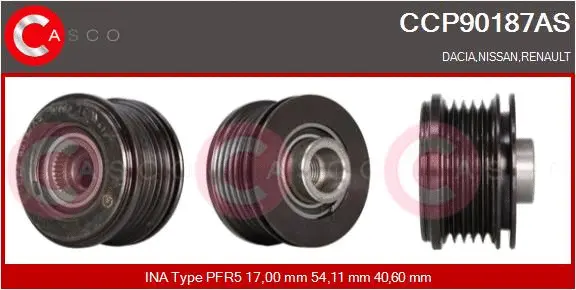 Belt Pulley, alternator (CCP90187AS)