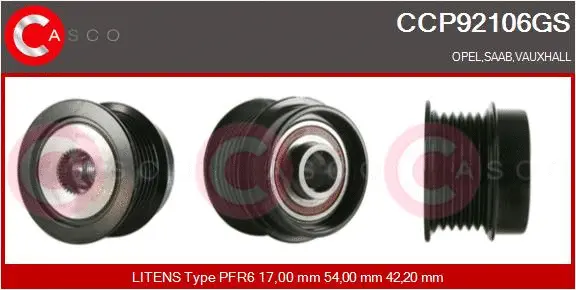 Belt Pulley, alternator (CCP92106GS)