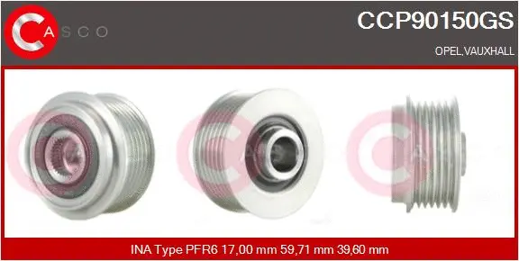 Belt Pulley, alternator (CCP90150GS)