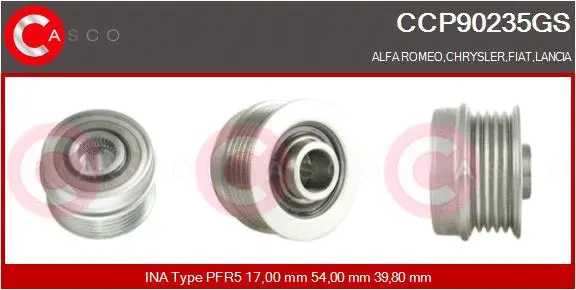 Belt Pulley, alternator (CCP90235GS)