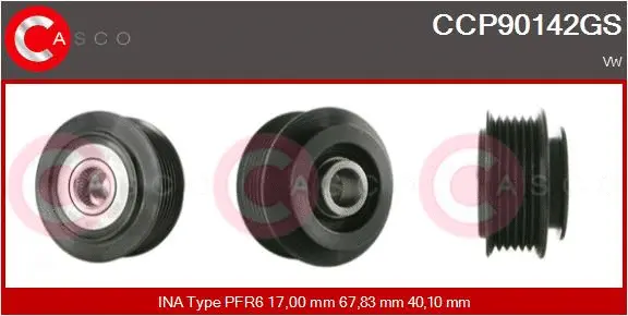 Belt Pulley, alternator (CCP90142GS)