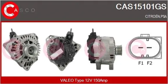 Alternator, starter (CAS15101GS)